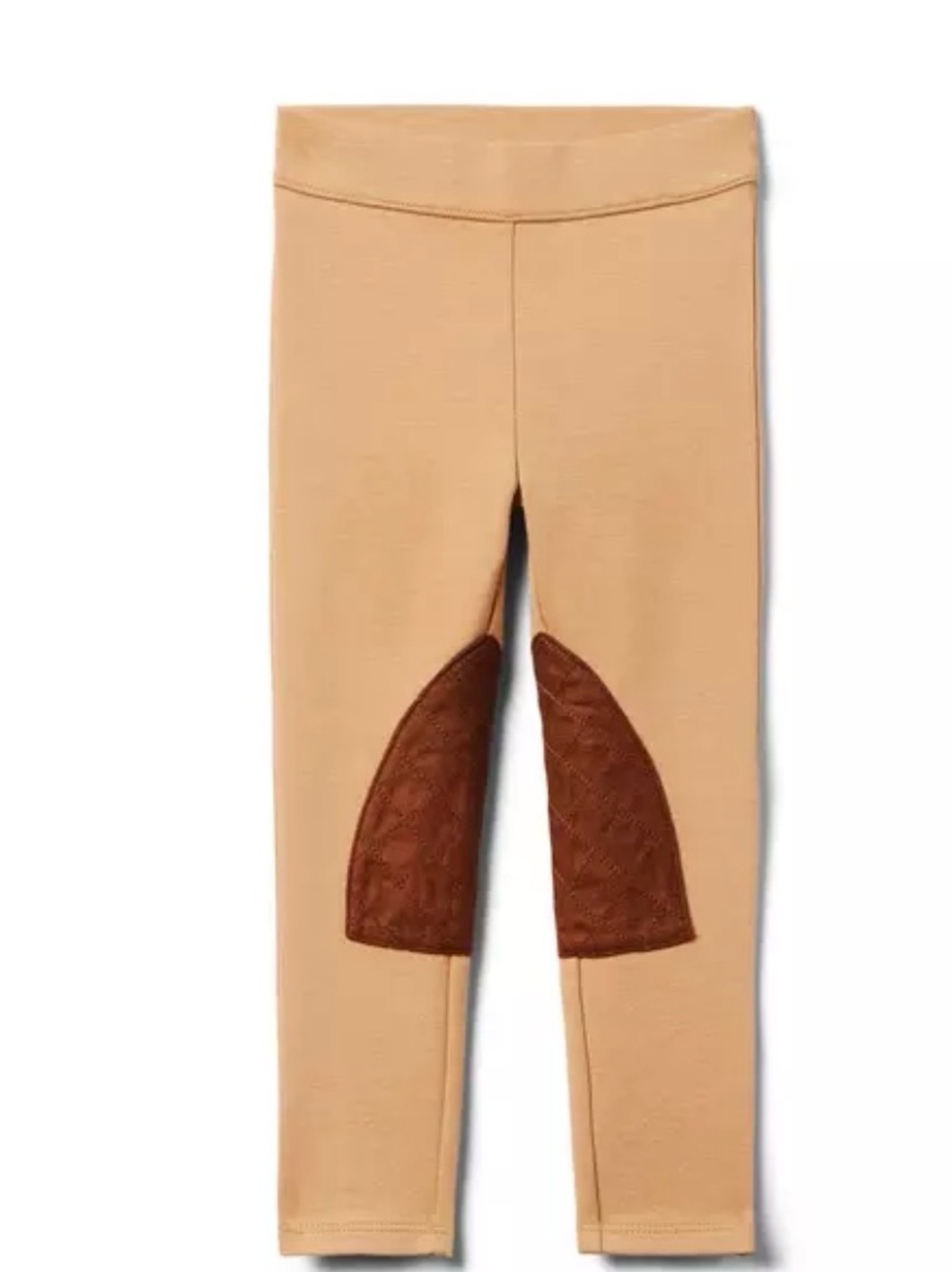 Kids Tan Riding Leggings with Brown Knee Patches The Riding Pant